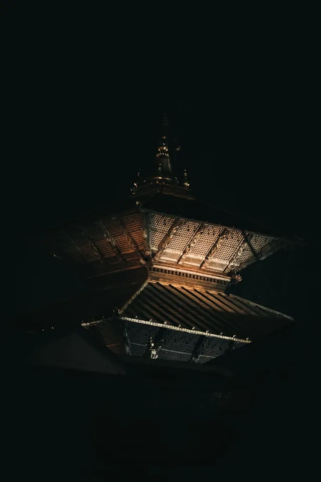Pashupatinath Temple at dark